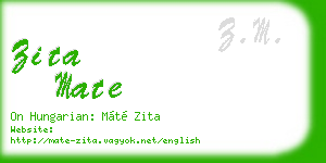 zita mate business card